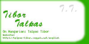 tibor talpas business card